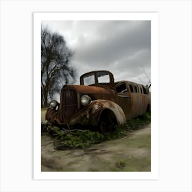 Rusty Old Car Art Print