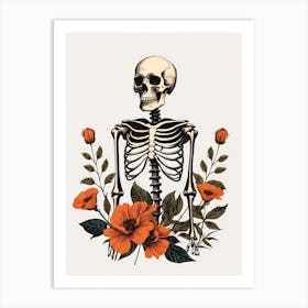 Floral Skeleton Botanical Anatomy (15) Art Print