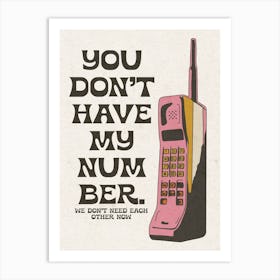 Retro My Number, The Foals Art Print
