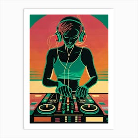 Dj woman 6 Art Print