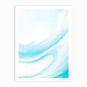 Blue Ocean Wave Watercolor Vertical Composition 84 Art Print