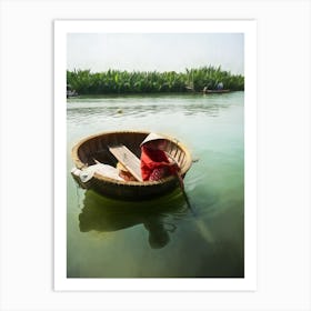 Traditional Coracle Boat Vietnam Art Print