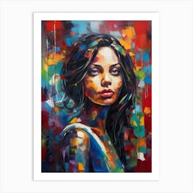 Woman With Long Hair 4 Art Print