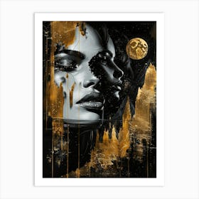 Moon And The Stars 3 Art Print