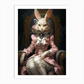 Rabbit In A Throne 1 Art Print