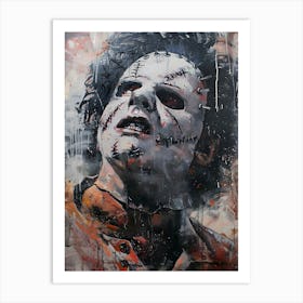 Leatherface From The Texas Chainsaw Massacre Series Movie Art Print