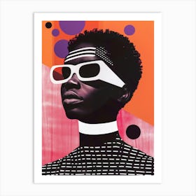 African Woman With Sunglasses 4 Art Print