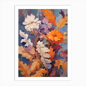 Fall Flower Painting Cineraria 3 Art Print