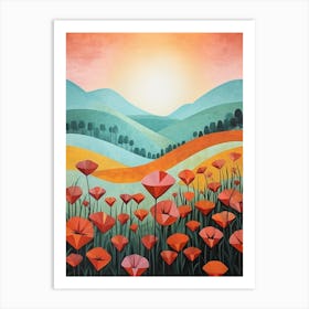Meadow Abstract Minimalist 3 Art Print