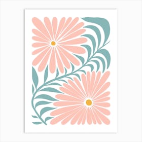 Daisies Boho Botanical Art Print