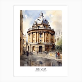 Oxford University 8 Watercolor Travel Poster Art Print