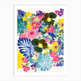 Stock Modern Colourful Flower Art Print