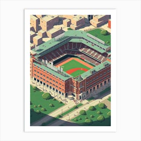 Fenway Park United States Travel Illustration 5 Art Print