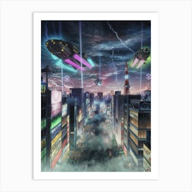 Futuristic Cityscape 2 Art Print