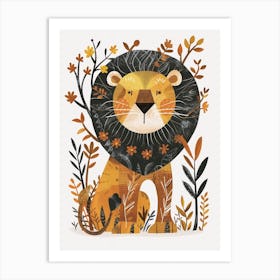 African Lion Lion In Different Seasons Clipart 2 Art Print