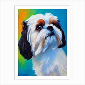 Shih Tzu Fauvist Style Dog Art Print