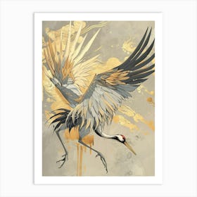 Crane Precisionist Illustration 2 Art Print