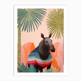 Tapir Tropical Animal Portrait Art Print