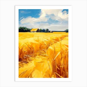 Yellow Wheat Field Art Print