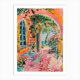 Mediterranean Courtyard Art Print