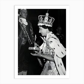 Elizabeth Ii After Her Coronation Art Print