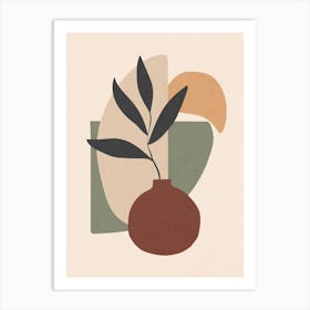 Minimal Boho Plants Art Print