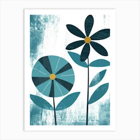 Blue Flowers 68 Art Print