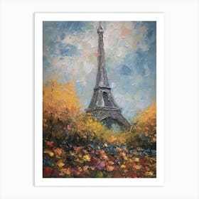 Eiffel Tower Paris France Monet Style 10 Art Print