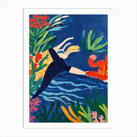 Man In The Water Art Print