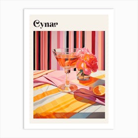 Cynar Retro Cocktail Poster Art Print