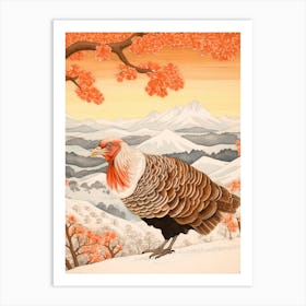 Bird Illustration Turkey 1 Art Print