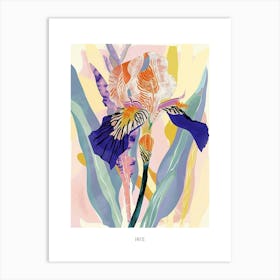 Colourful Flower Illustration Poster Iris 2 Art Print