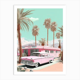 Pink Palm Springs Kitsch 8 Art Print