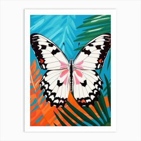 Pop Art White Admiral Butterfly 2 Art Print