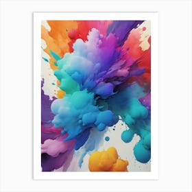 Colorful Splashes 2 Art Print