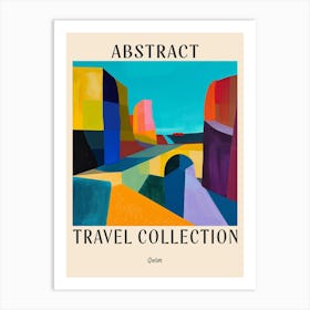 Abstract Travel Collection Poster Qatar 2 Art Print