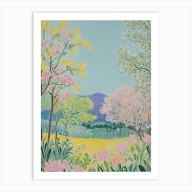 Garden In Soft Hues Art Print