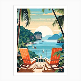 Phuket, Thailand, Graphic Illustration 1 Art Print