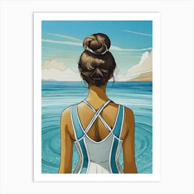 Back View Of A Woman Art Print