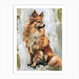 Finnish Spitz Acrylic Painting 3 Art Print