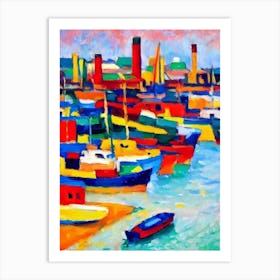 Port Of Dar Es Salaam Tanzania Brushwork Painting harbour Art Print