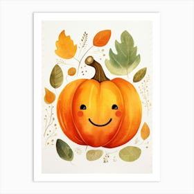 Friendly Kids Pumpkin 1 Art Print