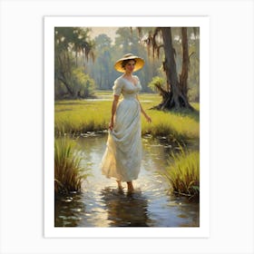 'The Woman In The Water' Art Print