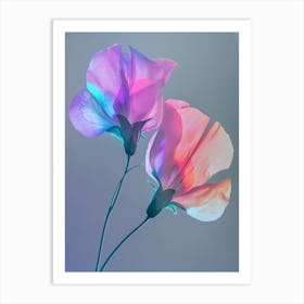 Iridescent Flower Sweet Pea 1 Art Print