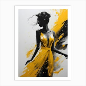 Yellow Dress Art Print