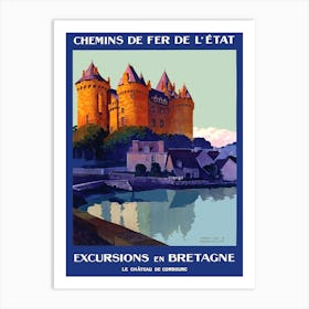 Chateau De Comborg, Bretagne, France Art Print