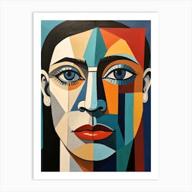 Abstract Portrait Of A Woman 3 Art Print