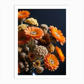 Dried Flowers In A Vase 2 Art Print