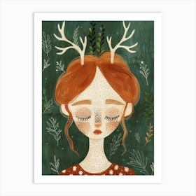 Christmas Girl Art Print