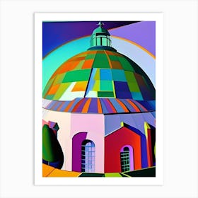 Observatory Dome Abstract Modern Pop Space Art Print